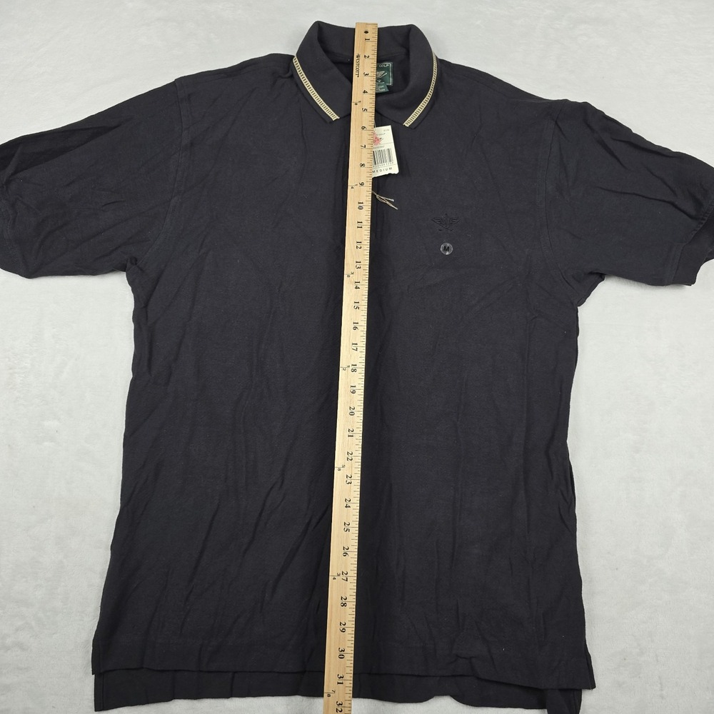 Dockers Golf Men's‎ Size Medium Short Sleeve Black Polo Shirt Logo New - Picture 6 of 7